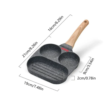Sarten multiusos 3 divisiones piedra